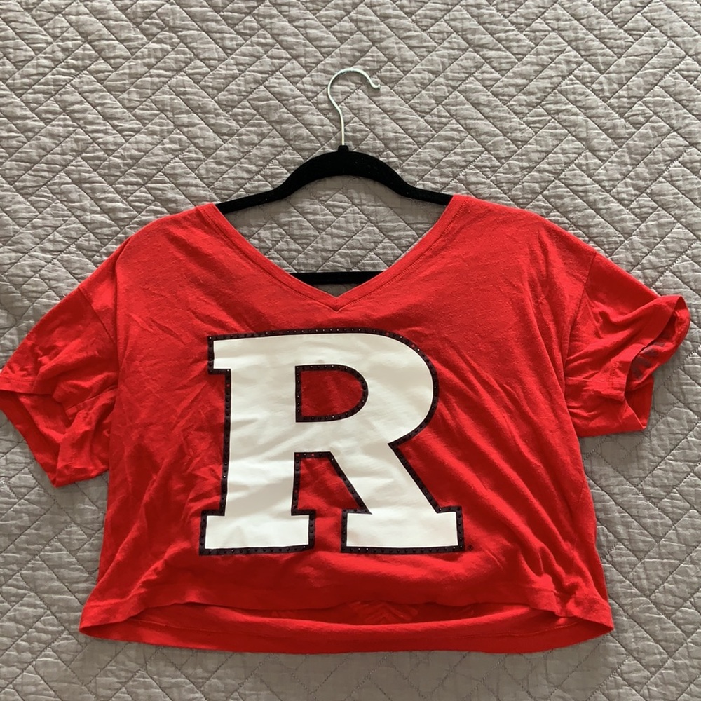 VS Pink Rutgers Scarlet Knights V-Neck Top